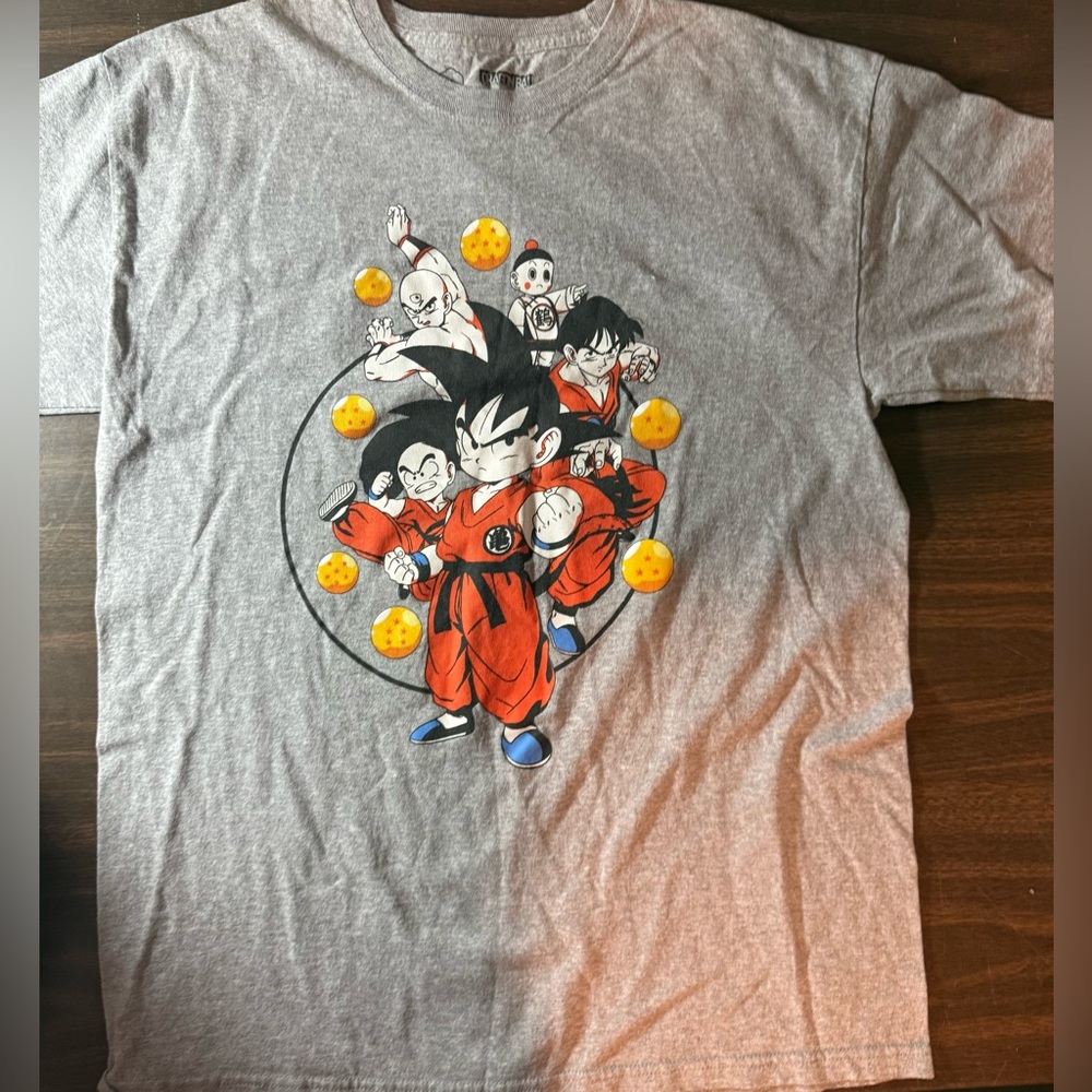 Dragon Ball Z Goku Graphic T-Shirt Sz Large Gray Cotton